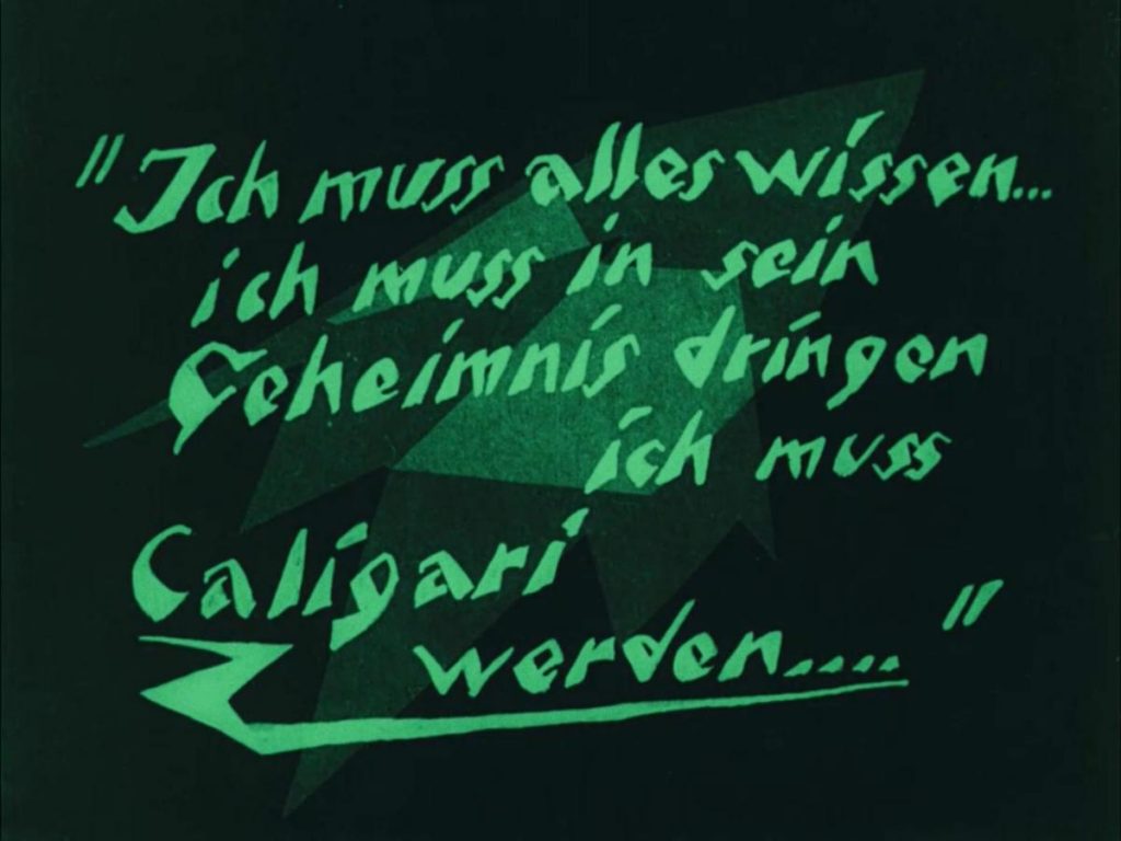Zwischentitel Das Cabinet Des Dr. Caligari